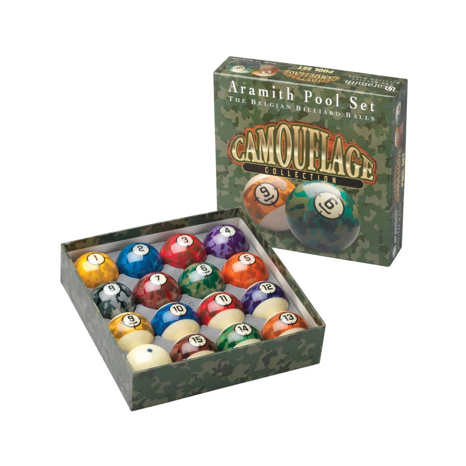 Super Aramith Poolballen Camouflage