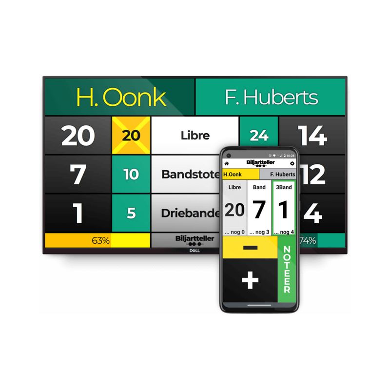 Biljartteller - Digitaal Biljart Scorebord Biljartteller - Digitaal Biljart Scorebord