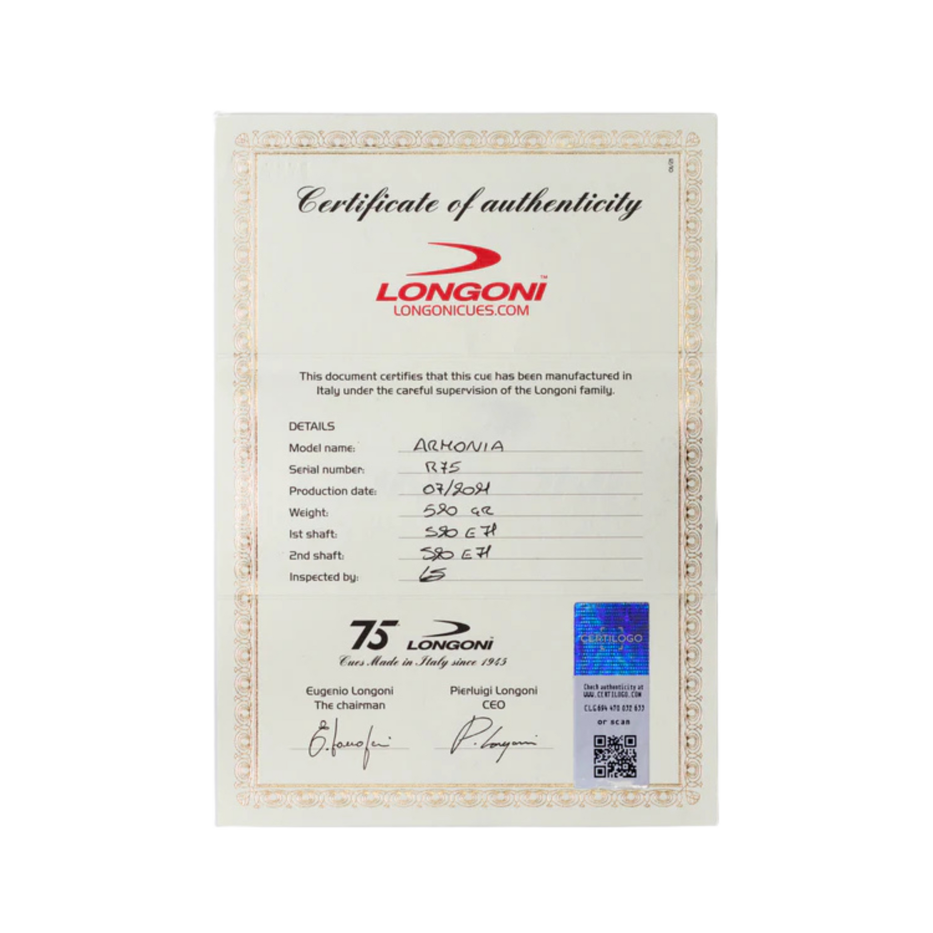 Longoni Keu Ambra Legacy 80th