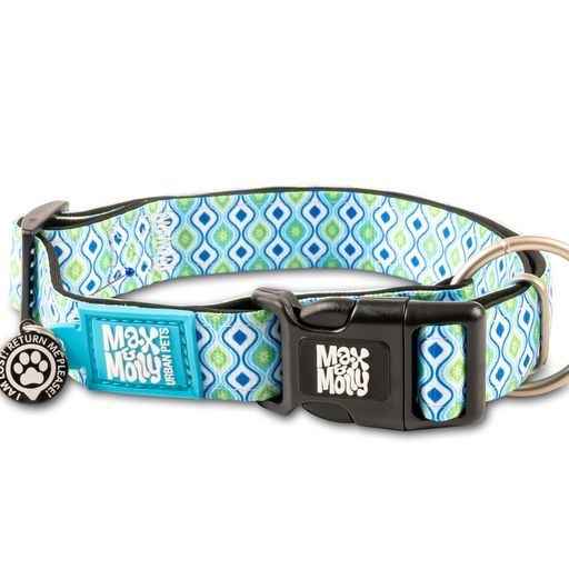 Max &amp; Molly Retro Blue Smart ID Collar