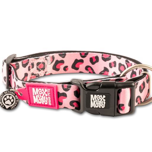 Max &amp; Molly Leopard Pink Smart ID Collar