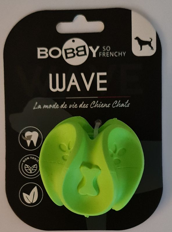 RUBBER TOY WAVE S VERT 6 x 6 x 5cm