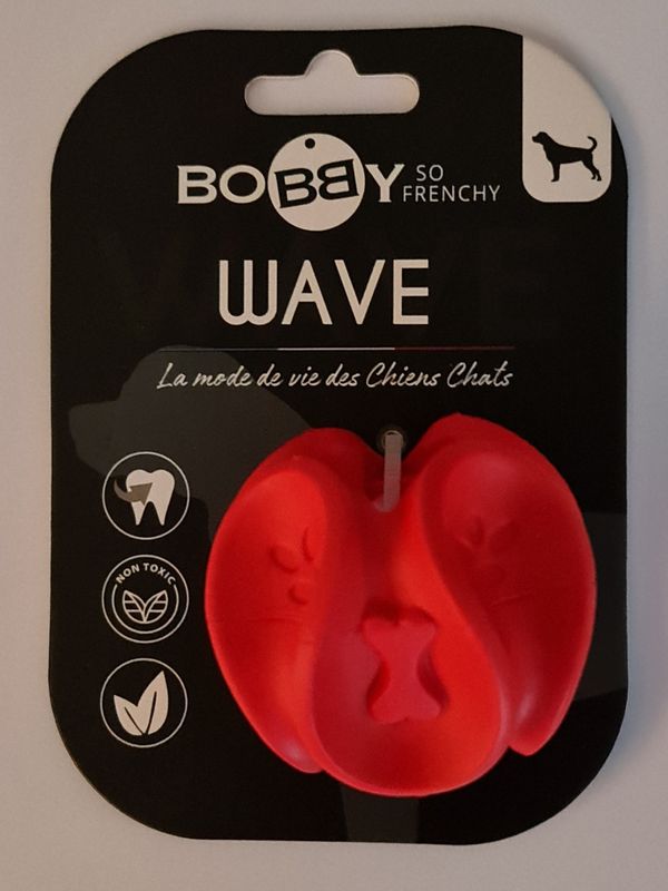 RUBBER TOY WAVE M ROUGE 8 x 8 x 7cm