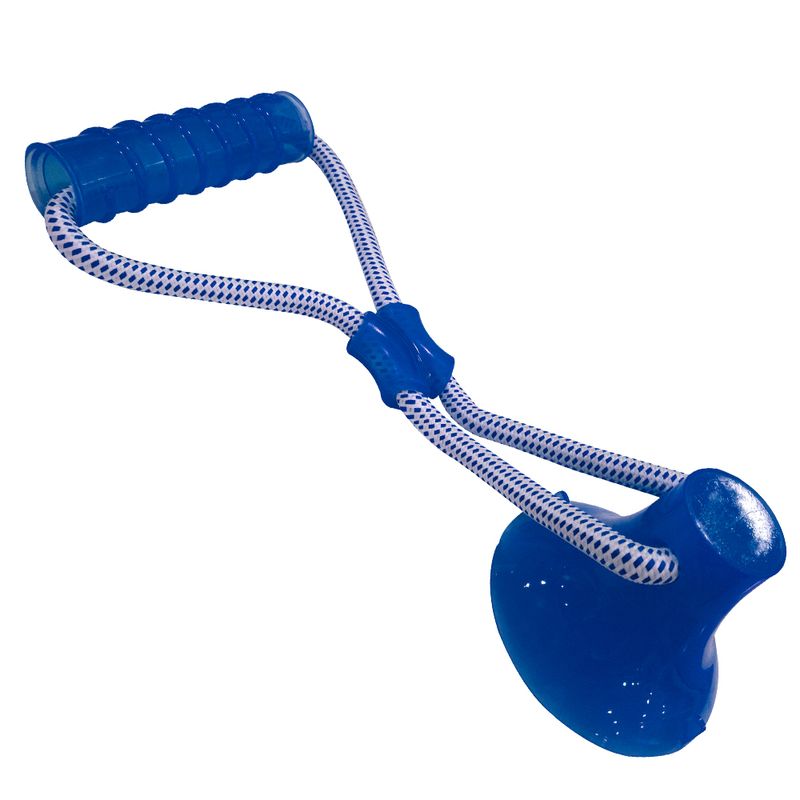DOG TOY PULL&amp;PLAY C/STICK BLÅ  36x13CM