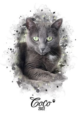 Cat Watercolour Portraits