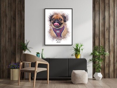 Watercolour Pet Portrait