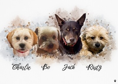 Watercolour Pet Portrait