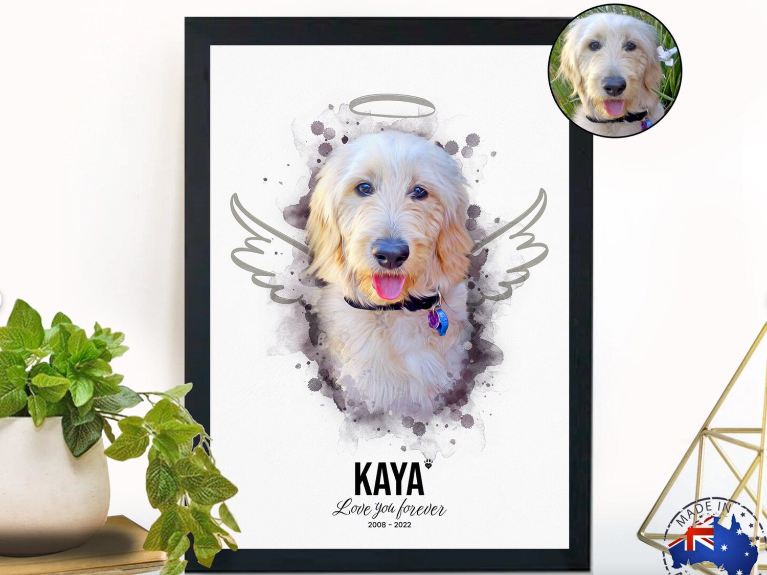 Memorial Watercolour Pet Portrait