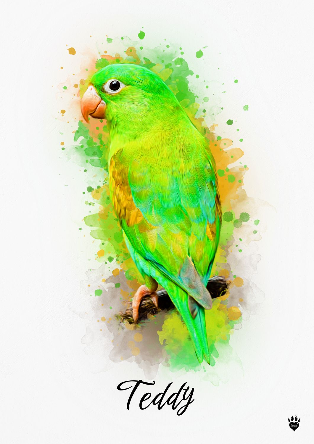 Watercolour Bird  Portrait