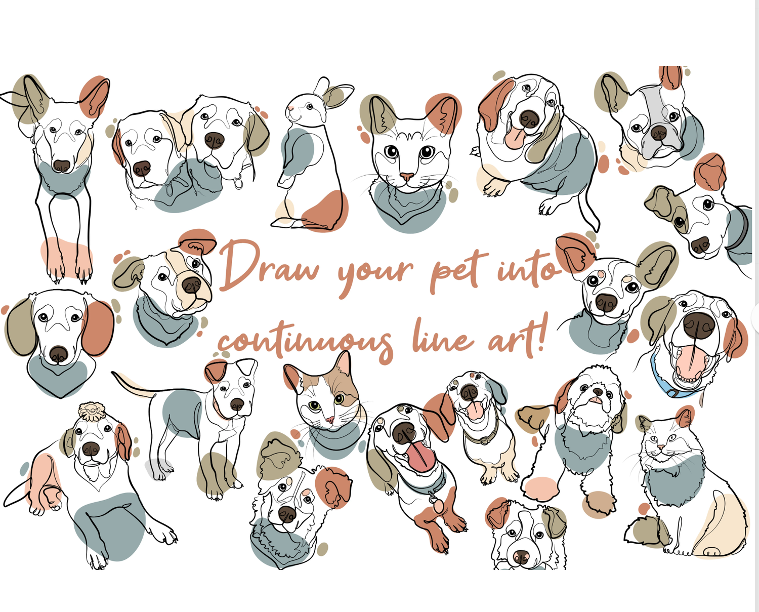 Line Art Pet Portrait