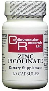 ZINC PICOLINATE 25 MG 60 CAPSULES