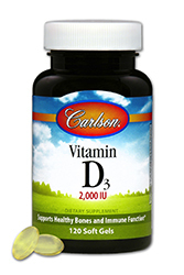 Vitamin D3 2,000 IU 120 soft gels