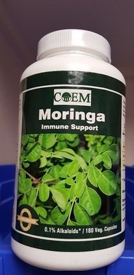 MORINGA 500 MG Standardized .1 % Alkaloids 180 Caps MORINGA 500 MG Standardized .1 % Alkaloids 180 Caps