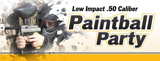 .50 Paintball Lite "Low Impact" Semi-Auto Rental Gun + Mask + 500 count bag of .50 Caliber Paintballs + Unlimited Air + Planet Paintball Park Admission