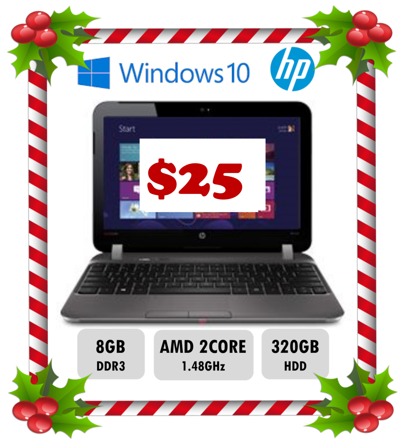 **Lowest Price EVER** 11.6" HP 3125 Notebook Computer, Beats Special Edition