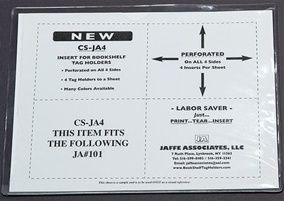 JA-101 Series Cardstock Insert