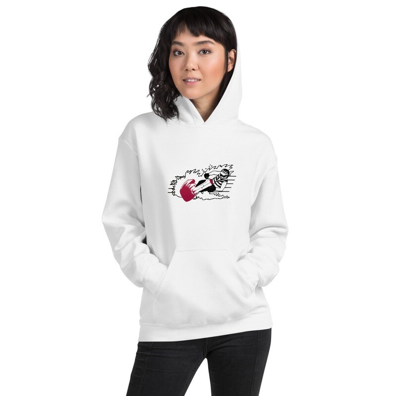 Jet skier Action Unisex Hoodie with model
