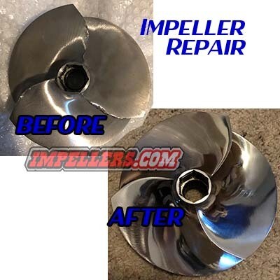 Before & After Damaged Leading Edge Impeller repair