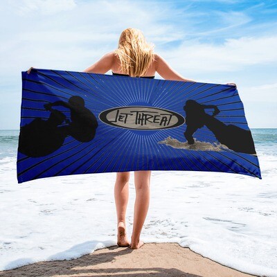 Jet Threat Beach Towel Blue