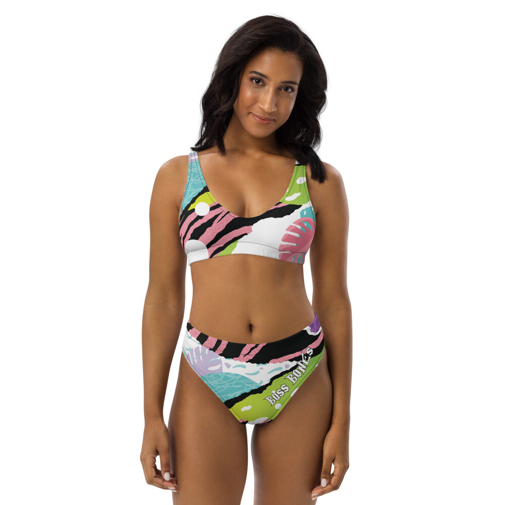 Boss Bones Recycled high-waisted bikini, Size: XS