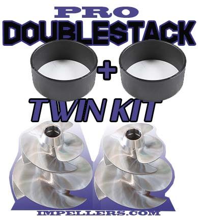 Twin Doublestack 2x impellers kit with rings Scarab 250HP x 2 Twin engines Scarab impeller kit