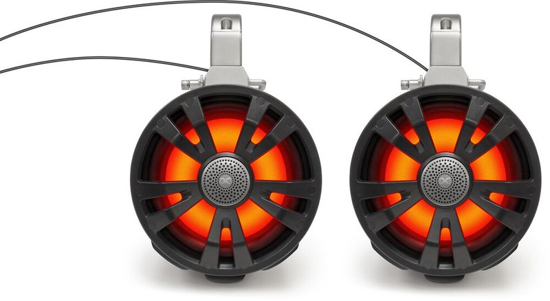 ECOXGEAR 2-PACK 8&#39; SPEAKERS ONE AMPLIFIED ONE NON AMPLIFIE boat tower