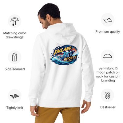 Inland Jet Sports Wave Unisex Hoodie on model