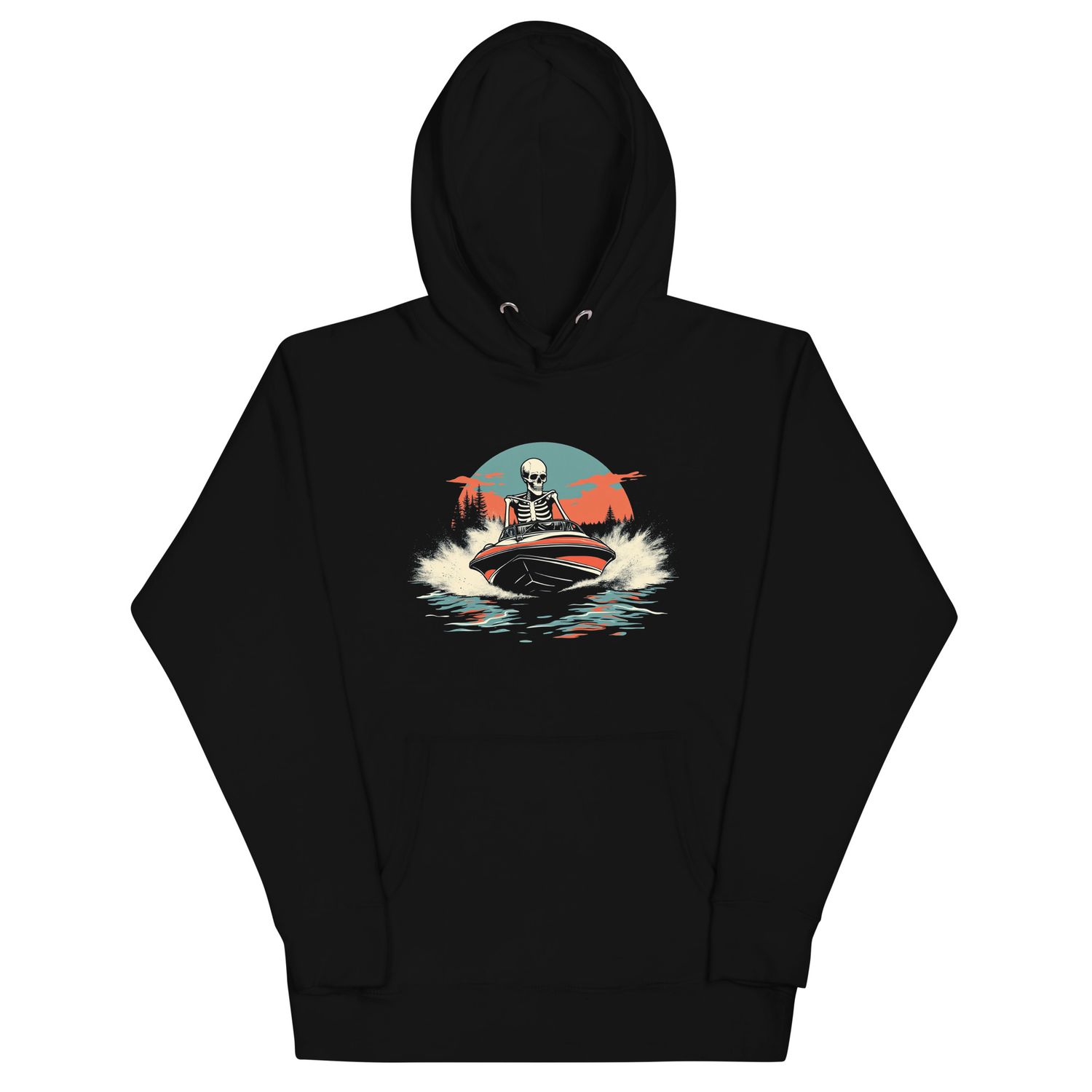 Boss Bones Jet Boat Skully Unisex Hoodie