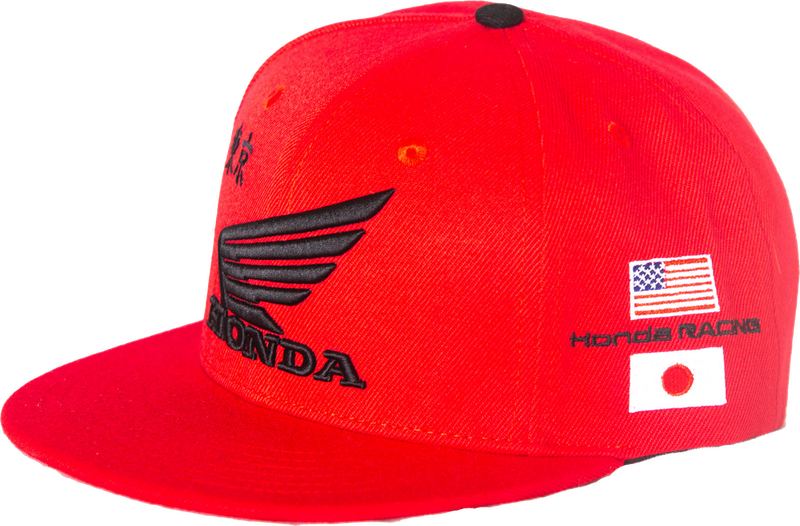 D-COR HONDA HAT FACTORY SNAPBACK RED