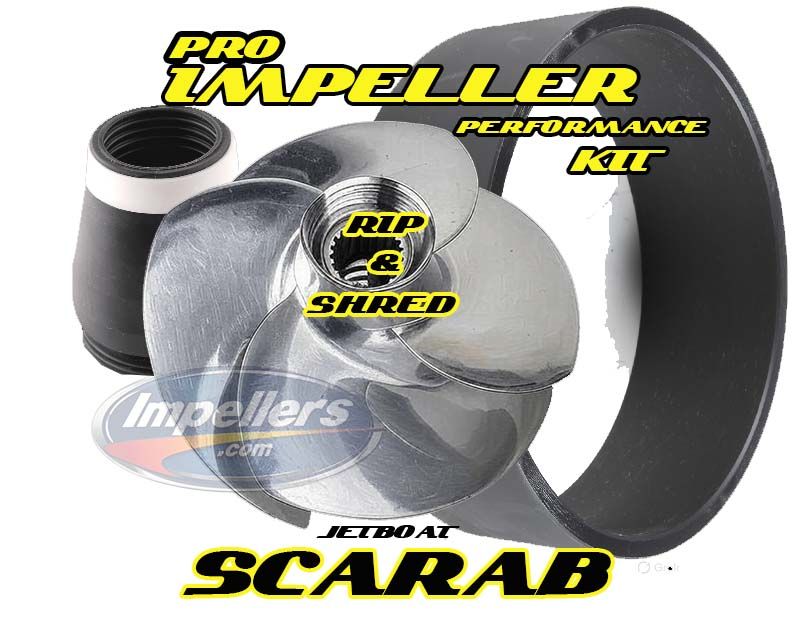 PRO Scarab Impeller Kit with HD PRO Wear Ring 250HP 2014-15 SINGLE ENGINE Upgrade Jet Boat 5yr warranty