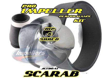 PRO Scarab Impeller Kit with HD PRO Wear Ring 250HP 2014-15 SINGLE ENGINE Upgrade Jet Boat 5yr warranty