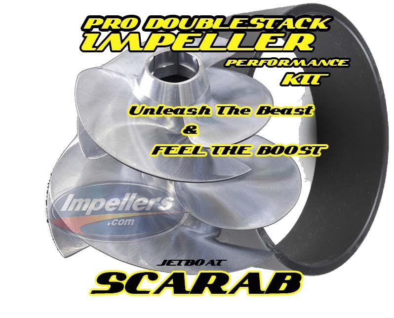 DoubleStack Impeller KIT with wear ring &amp; tool Scarab 250HP Jet Boat SINGLE ENGINE 2013-15