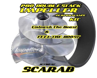 DoubleStack Impeller KIT with wear ring &amp; tool Scarab 250HP Jet Boat SINGLE ENGINE 2013-15