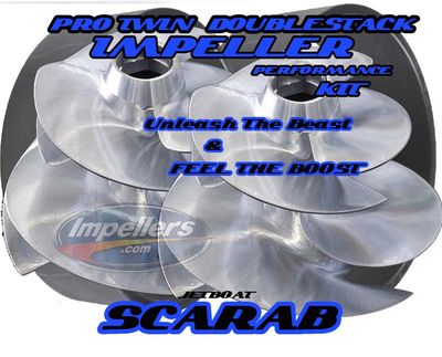 Twin Doublestack 2x impellers kit With HD Wear Rings Scarab 200hp x 2 Twin engine impeller kit 400hp