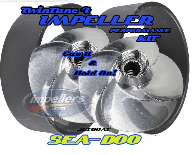 Twin-Tune 4 Performance 2 X SeaDoo Impellers Kit Sea Doo Jet Boat 310 &amp; 2 x 155  TWIN Engine