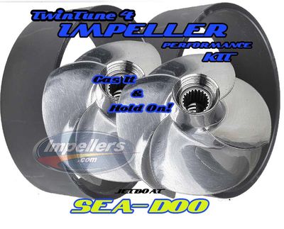 Twin-Tune 4 Performance 2 X SeaDoo Impellers Kit 2008 Sea Doo Islandia SE 430 Twin eng boat 5yr warranty