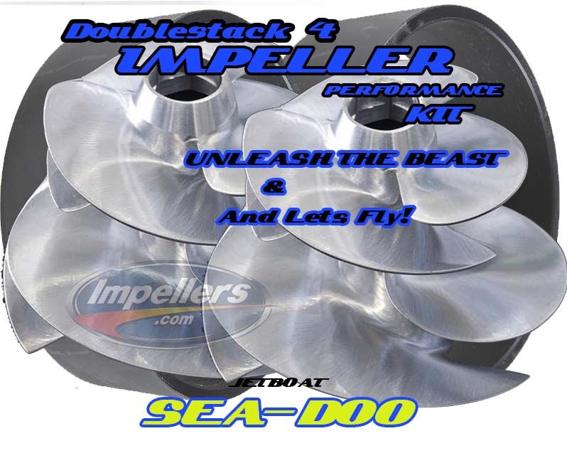Doublestack 4 2 X Impellers Kit 2006 Sea Doo Speedster 200 Twin SCIC &amp; Tower/Wake eng boat 3 yr warranty