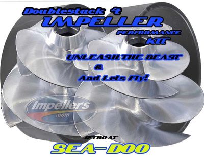 Doublestack 4 2 X Impellers Kit 2006 Sea Doo Speedster 200 Twin SCIC &amp; Tower/Wake eng boat 3 yr warranty