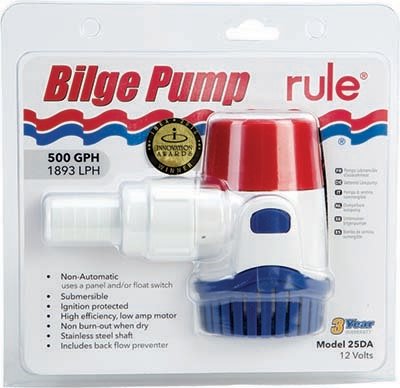 Bilge Pump RULE NON-AUTOMATIC 500 G PH