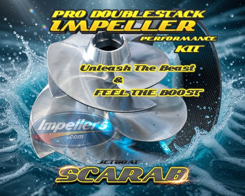 PRO 4 Doublestack 200hp impeller Kit Wear Ring &amp; tool Scarab JetBoat &amp; 195 G Ghost. single engine boat performance