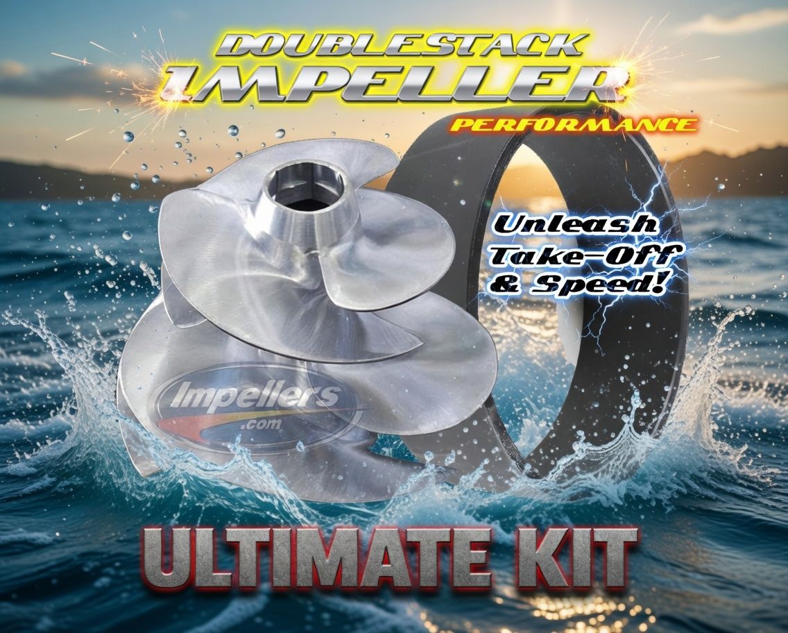 Pro Doublestack Impeller Kit with HD Wear Ring &amp; Tool Vortex 300HP Single Engine Jet Boat Chaparral