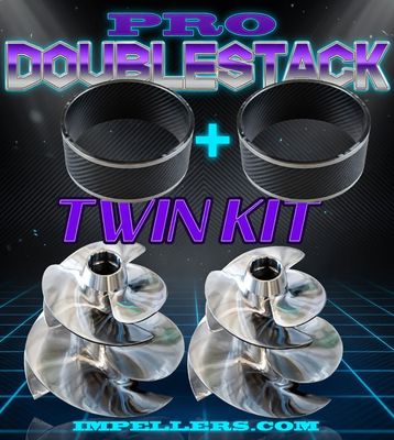 Twin Doublestack 2x impellers kit with rings Chaparral Vortex 250HP Twin engine