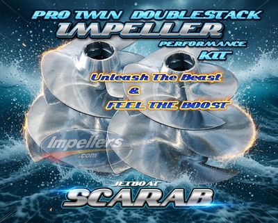 Twin Doublestack 2x impellers kit With HD Wear Rings Scarab 200hp x 2 Twin engine impeller kit 400hp
