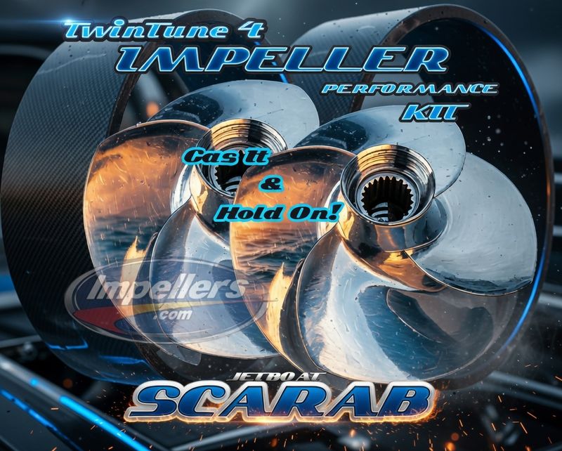 Twin-Tune 4 Performance 2x Scarab impellers kit &amp; Wear Rings Scarab 215ID 255ID 285ID 230hp Twin engine scarb impeller kit 23