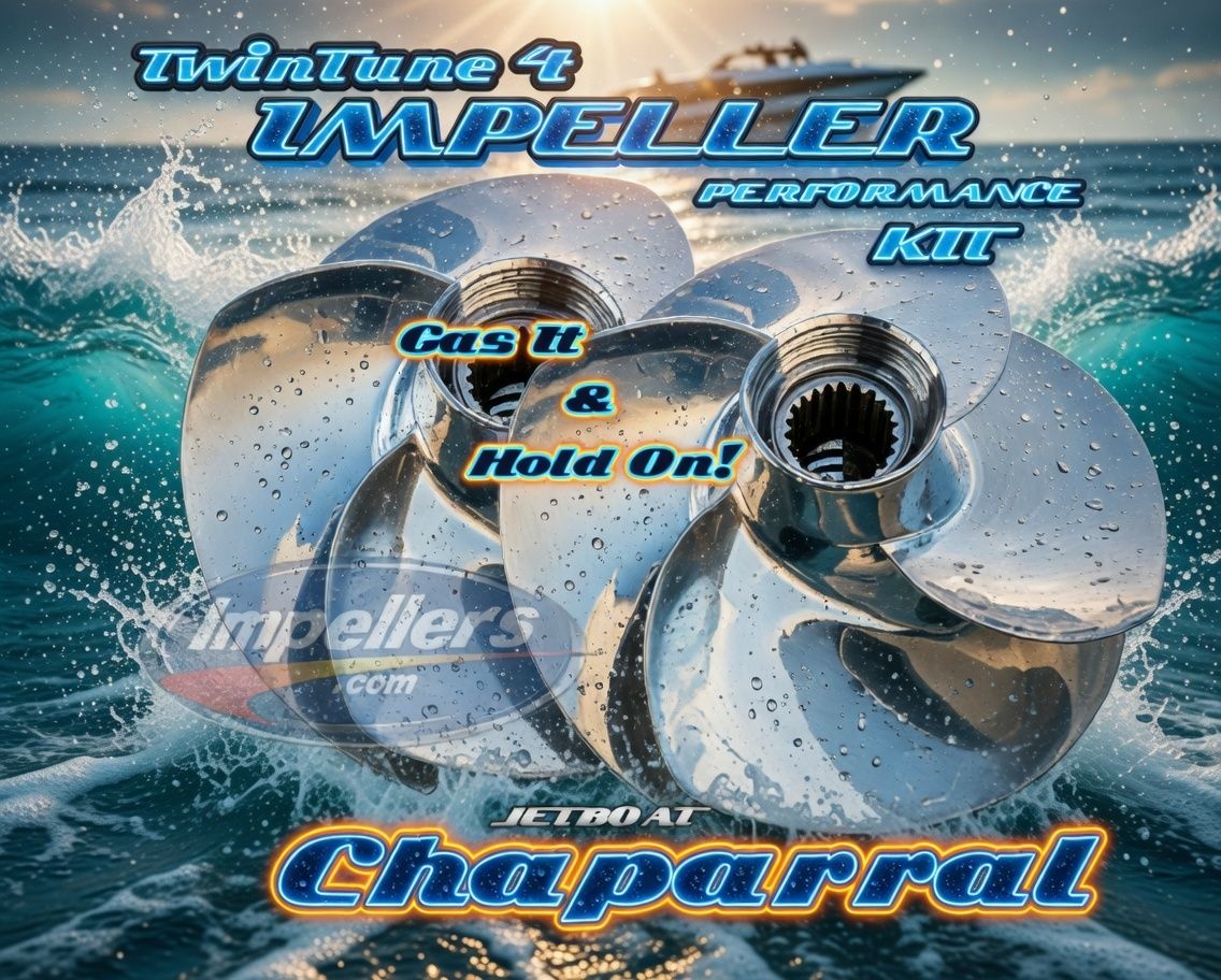 Twin-Tune 4 Performance 2x Vortex impellers kit wear rings Chaparral Vortex 250HP Twin engine Jet Boat
