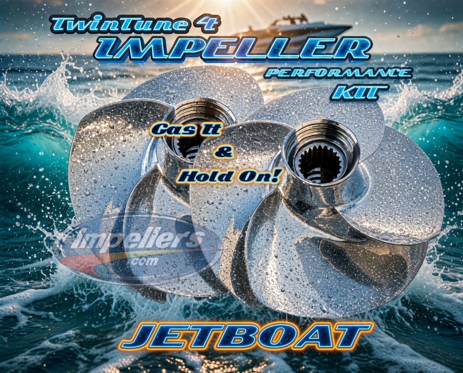 Twin-Tune 4V Performance 2x Vortex impellers kit Chaparral Vortex 250HP Twin engine Jet Boat