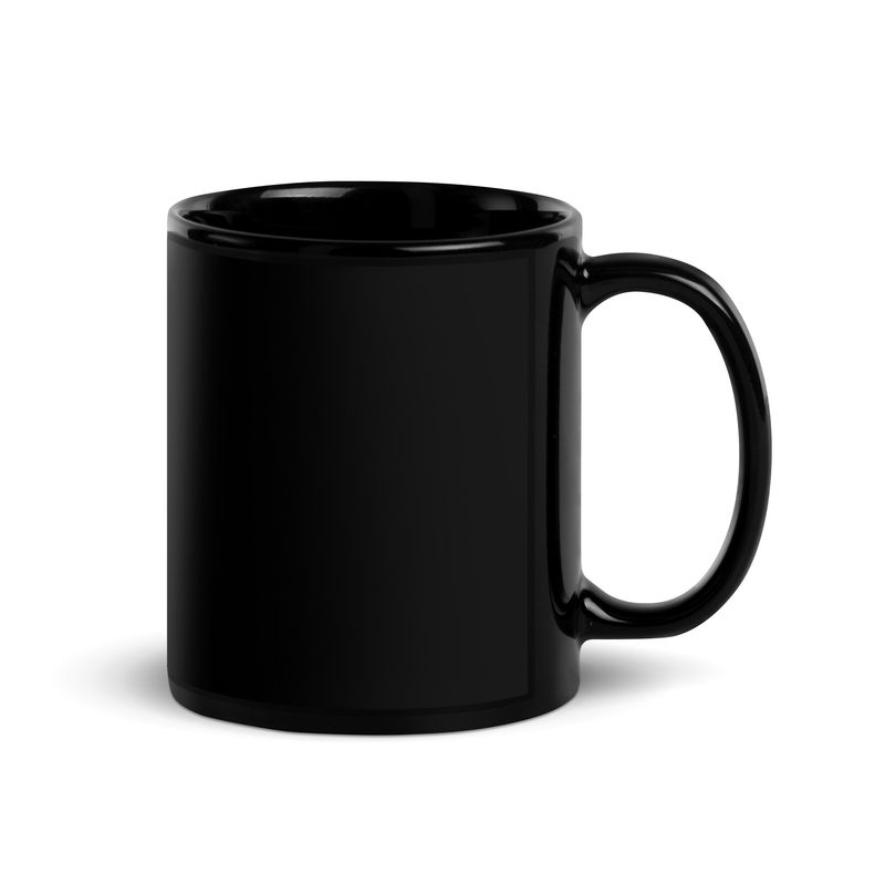 Jet On Black Glossy Mug