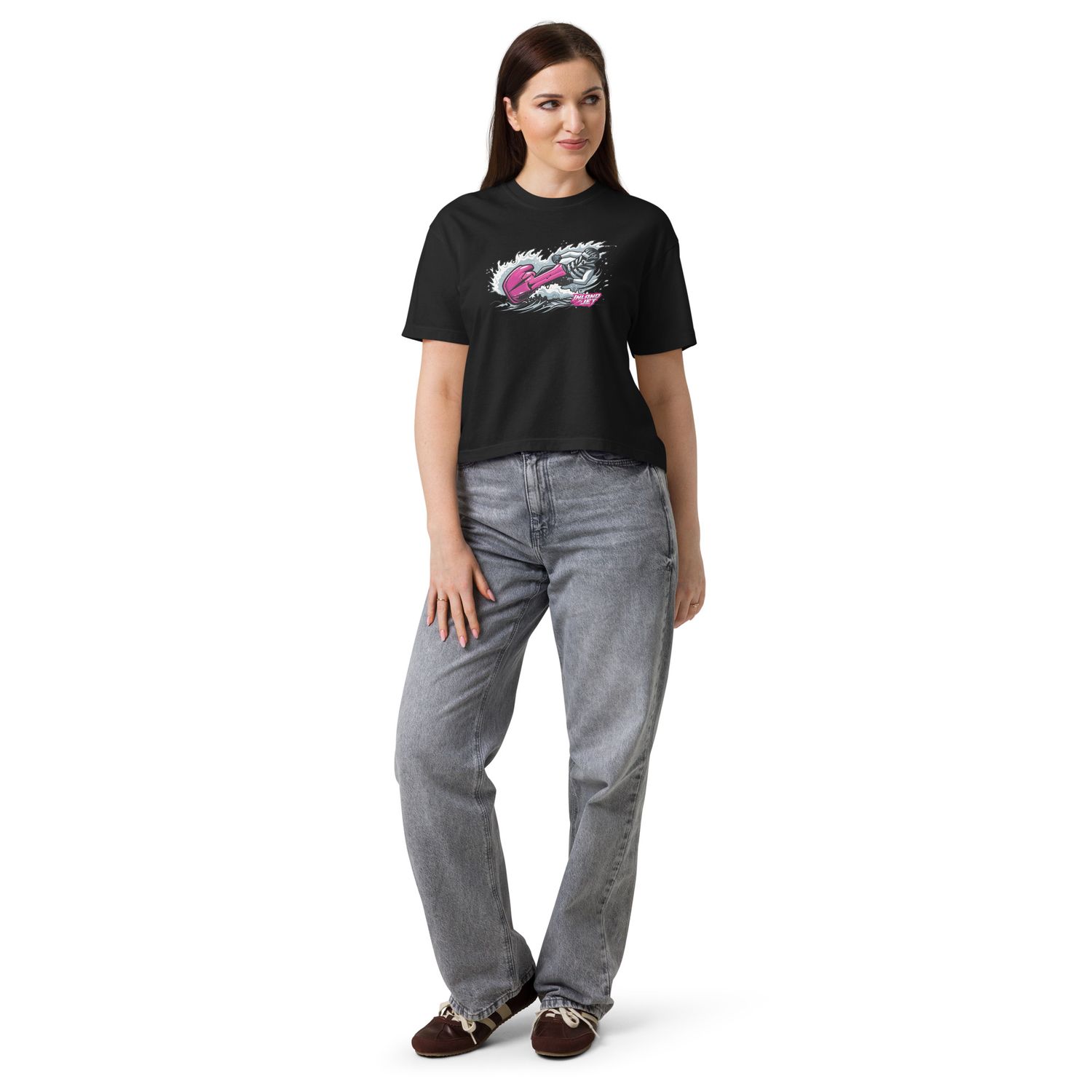 INLANDJET JET ON PINK Women’s heavyweight boxy tee