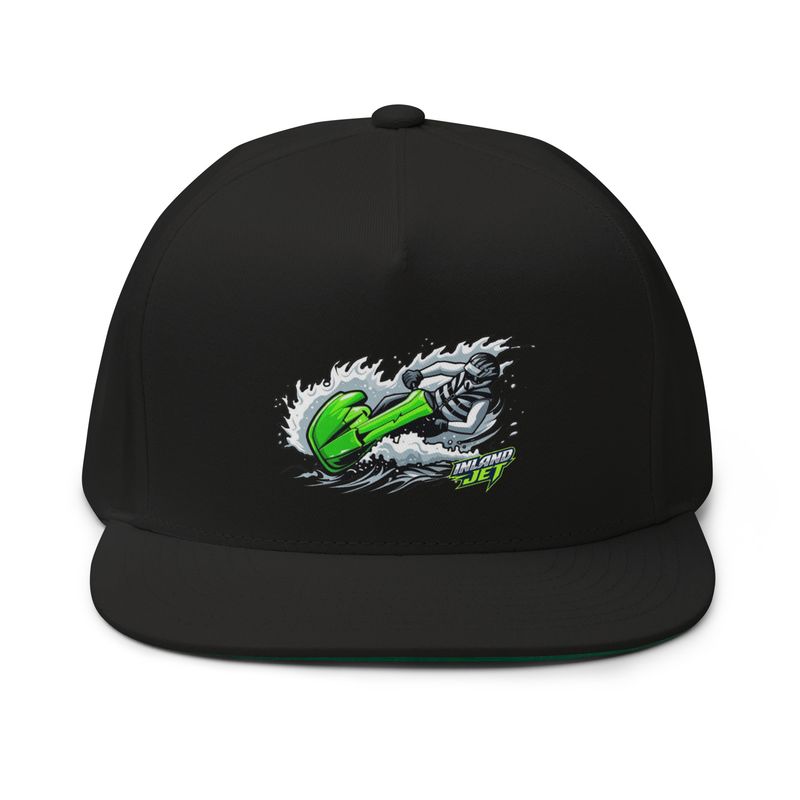 INLANDJET Jet On Green Flat Bill Cap