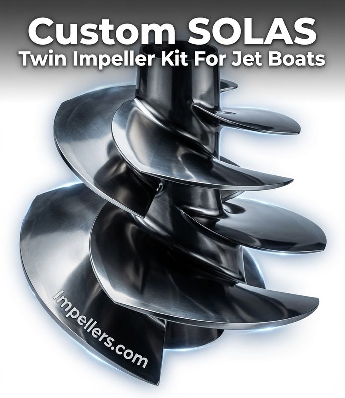 Impellers.com SPEC SOLAS TWIN impeller kit 200hp/250HP Chaparral Vortex Jet Boat &amp; Single Engine
